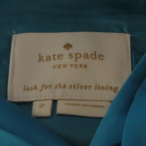 Retro Mid-century Turquoise Blue Teal Silk - Picture 6 of 7